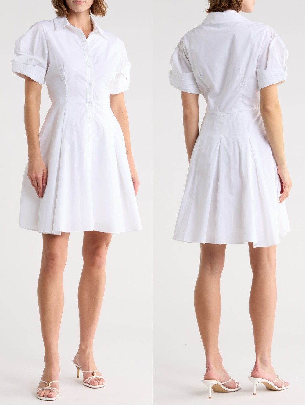 Ted Baker London Balloon Sleeve Shirtdress White